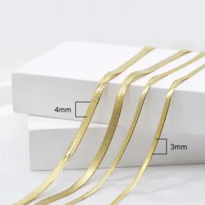 Wholesale PVD Coated Real Gold Plated Geometric 304 Stainless Steel Fashion Waterproof Non Tarnish 304 Stainless Steel Necklace