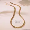 Wholesale Ion Plating (IP) 18K Gold Plated Solid Color 304 Stainless Steel Simple Style Classic Cool Waterproof Non Tarnish Necklace
