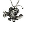 Wholesale Domineering Jewelry 2025 New European and American Style Street Hip-Hop Retro Men's Stainless Steel Fish Necklace