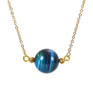 Tiger-eye blue-Necklace