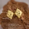 Wholesale 1 Pair Fairy Style Casual Elegant Irregular Geometric Quadrilateral Irregular Plating Hollow Out 304 Stainless Steel Imitation Gold Earrings Ear Studs