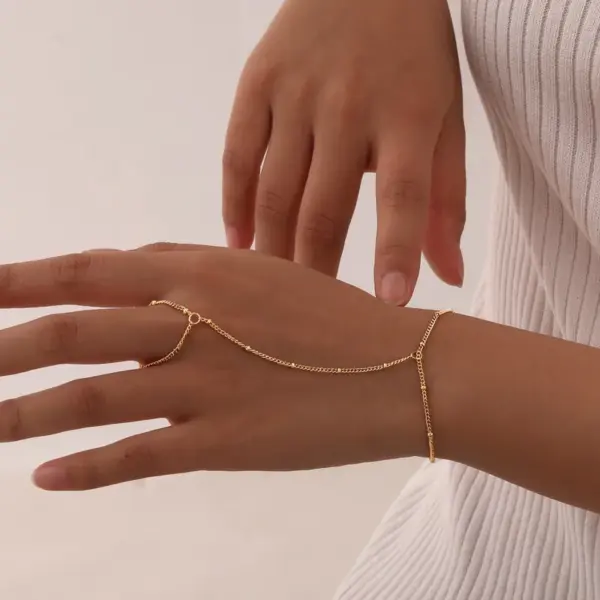 Wholesale IG Style Geometric 304 Stainless Steel Artificial Pearls Cable Chain Bracelets In Bulk