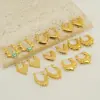 Wholesale 1 Pair Basic Modern Style Classic Style Geometric Heart Shape Eye Plating 304 Stainless Steel Hoop Earrings