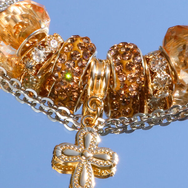 Wholesale Golden flower DIY adjustable bracelet