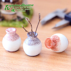 Wholesale Micro-landscape Fleshy Ornaments Resin Crafts Simulation Ceramic Small Vase Creative Home Desktop Small Ornaments
