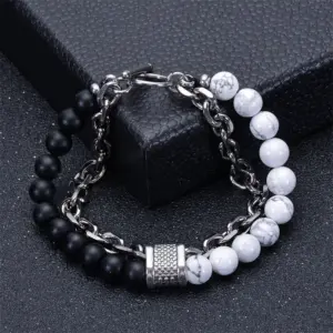 Frosted White Turquoise Bracelet