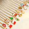 oly-01ce6bb045c08f575f4a11ac45025bb9 Wholesale Christmas Elk Snowman Bell Necklace