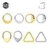 Wholesale G23 Titanium Alloy Triangle Nose Ring Earrings Seamless Body Piercing Jewelry Stainless Steel Polished Surface Unisex Geometric Pattern