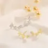 Wholesale Fashion Star Copper Inlay Zircon Ear Studs 1 Pair