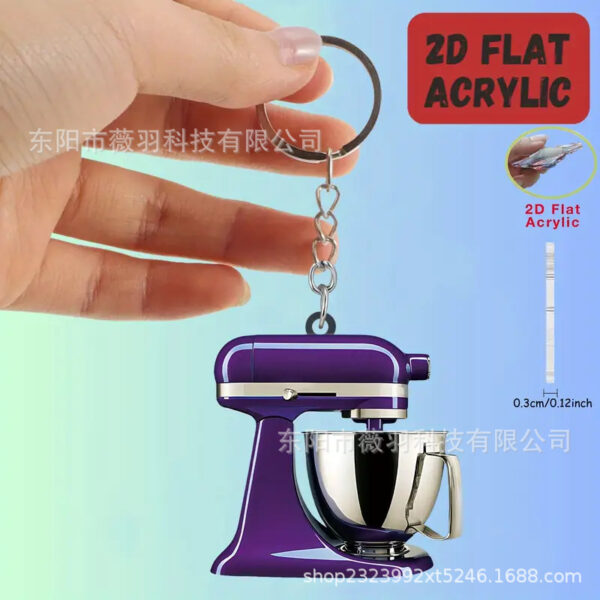 Wholesale Mini Kitchen Mixer Acrylic Pendan Keychains