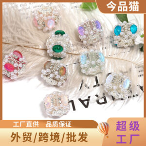 Wholesale Heavy-duty rose rhinestone beaded bracelet