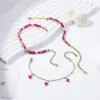 Wholesale Sweet Flower 304 Stainless Steel Artificial Pearl Bracelets In Bulk