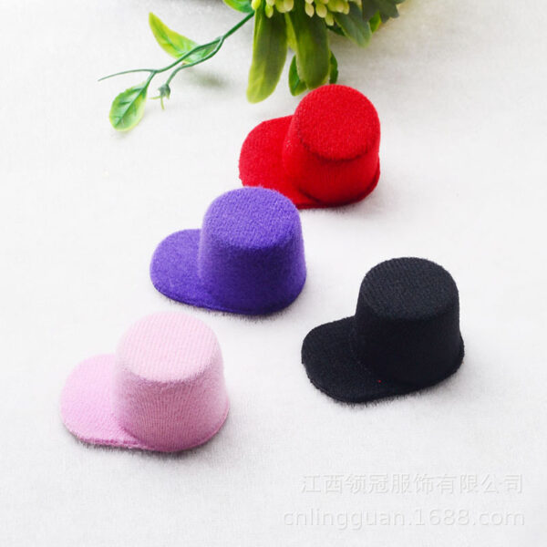 Wholesale mini flannel baseball cap doll props small size cap diy hair accessories hairpin accessories decorative cap