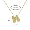 Wholesale Simple Style Classic Style Letter Copper Plating 18K Gold Plated Pendant Necklace