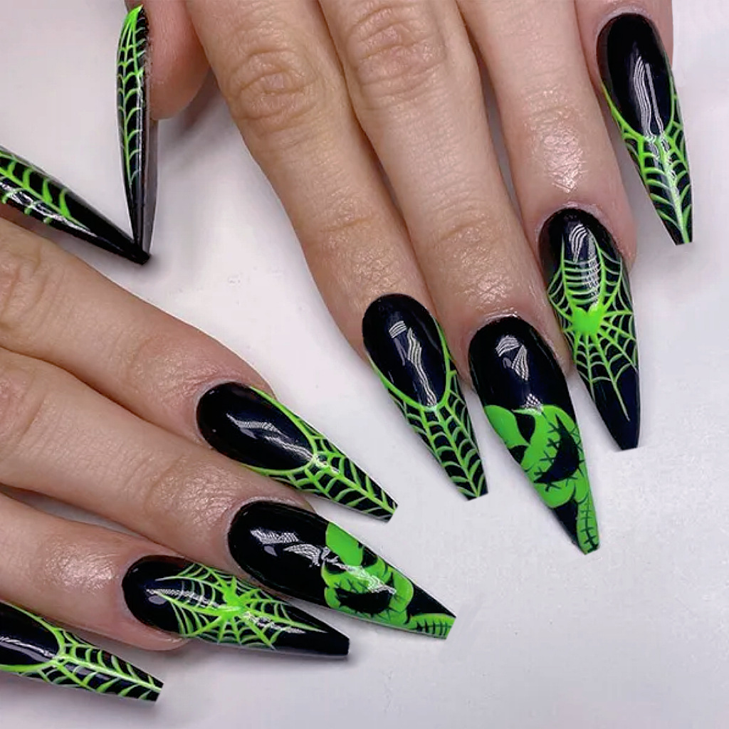 Wholesale Ghost web Nail Art Patches Wearable Nails