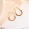 Wholesale 1 Pair Elegant French Style Circle 304 Stainless Steel Earrings