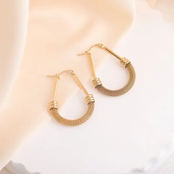Wholesale 1 Pair Elegant French Style Circle 304 Stainless Steel Earrings