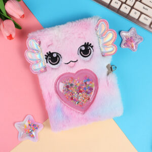 Wholesale Baby fish plush notebook A5 cross-border direct supply of student diary hand book high color value gift reward notebook