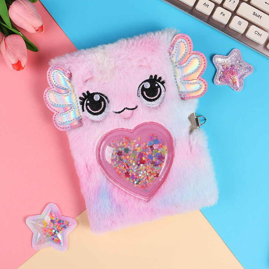 Wholesale Baby fish plush notebook A5 cross-border direct sply of student diary hand book high color value gift reward notebook
