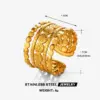 Wholesale Ion Plating (IP) 18K Gold Plated Round 304 Stainless Steel Simple Style Waterproof Non Tarnish Open Rings