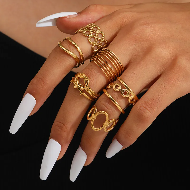 Wholesale Jewelry Simple Style Classic Style Solid Color 304 Stainless Steel Plating Rings