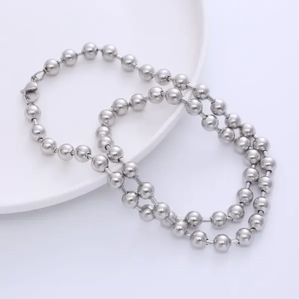 Wholesale Jewelry Fashion Solid Color 304 Stainless Steel Stainless Steel Necklaces