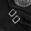 Korean Copper Inlaid Zircon Square Ear Buckle Fashion Simple Geometric Earrings