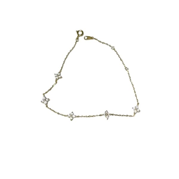 oly-02194bf6406b6aa8b5cd0f64088c1780 Wholesale S925 sterling sier Clover bracelet female style simple zircon light luxury niche temperament High sense bracelet