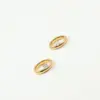 Wholesale Jewelry IG Style Round Water Droplets Titanium Steel Zircon 18K Gold Plated Inlay Rings