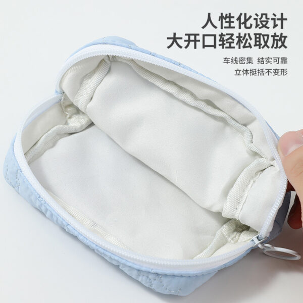 Wholesale Cross-border Cream Storage Bag Quilted Cute Home Small Square Bag Portable Mini Tampon Moon Bag Clutch Bag