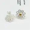 Wholesale 1 Pair Simple Style Chrysanthemum Plating Copper Ear Studs