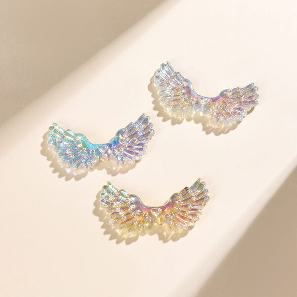 Wholesale Resin wings can be worn through the pen spacer beads straight hole beads DIY