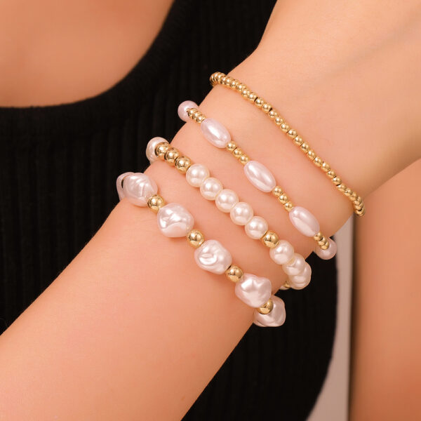 Wholesale Jewelry Niche Design Sense Cross Bracelet suit Sweet Cool Beaded Shell Pearl Bracelet