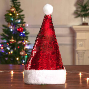 Red laser sequin-green christmas tree / All yards