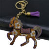 oly-02481eaf10dd51535bd3c3ecfa21b486 Wholesale 4pcs cartoon pendant hot drill pony creative keychain