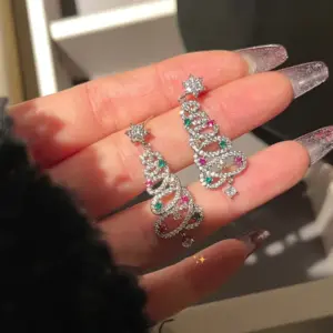 D0026 Hollow Christmas Tree-Silver