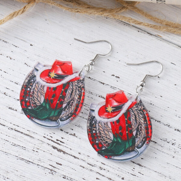 Wholesale Christmas Western Style Acrylic Earrings