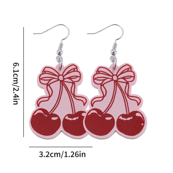oly-02534b5a6d0e3d0b8cd0ccd2f671e448 Wholesale Bowknot Cherry Acrylic Drop Earrings