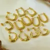 Electroplating Golden Plated Irregular 304 Stainless Steel Elegant Earrings