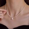 oly-0257d63b00d5187422cc8edb57e42b23 Wholesale Diana Pearl Necklace Women's 2024 New High-end Necklace Entry Luxury Niche Lockbone Chain genuine goods Jewelry Aessories