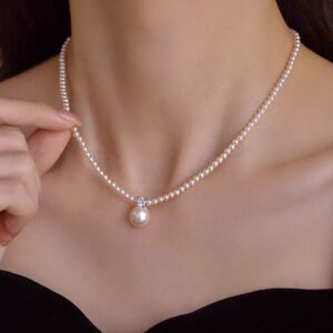 Wholesale Diana Pearl Necklace Women's 2024 New High-end Necklace Entry Luxury Niche Lockbone Chain genuine goods Jewelry Accessories