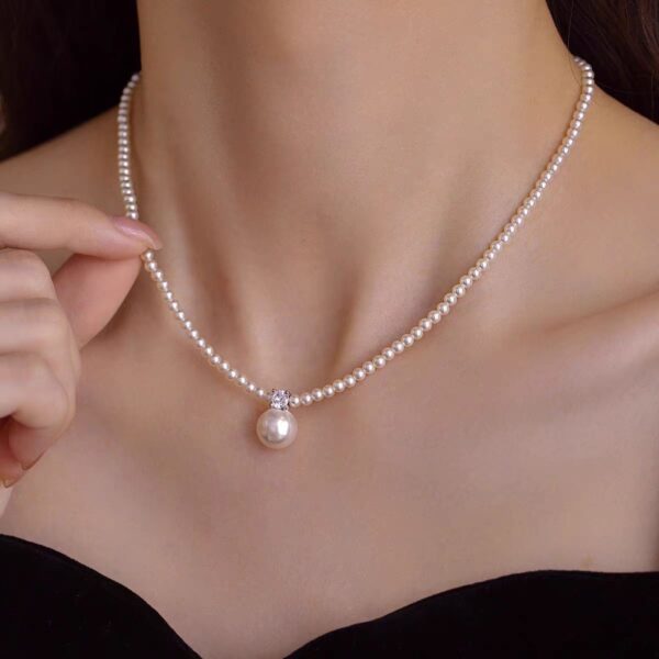 oly-0257d63b00d5187422cc8edb57e42b23 Wholesale Diana Pearl Necklace Women's 2024 New High-end Necklace Entry Luxury Niche Lockbone Chain genuine goods Jewelry Aessories