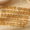Wholesale 1 Pair Basic Simple Style Letter Solid Color 304 Stainless Steel 14K Gold Plated Ear Studs