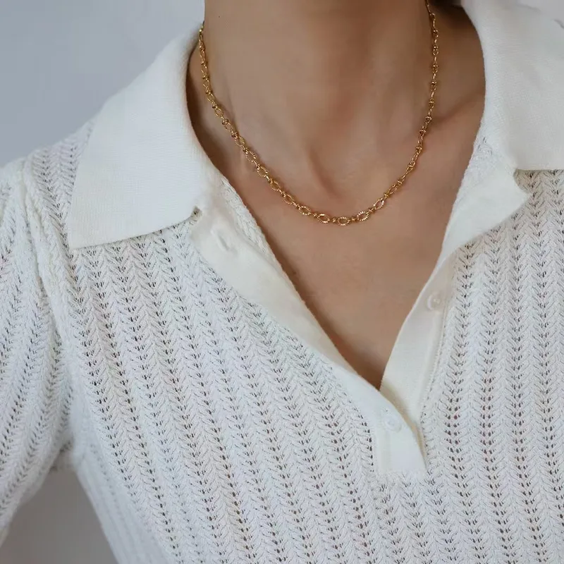 Wholesale Ion Plating (IP) 18K Gold Plated Solid Color 304 Stainless Steel Casual Simple Style Commute Waterproof Non Tarnish Jewelry Set
