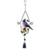 Wholesale Cross-border new house bird cage wind chime iron bird glass handicraft pendant courtyard balcony garden decoration