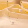 Wholesale PVD Coated Real Gold Plated 18K Gold Geometric 304 Stainless Steel Plastic Elegant Simple Style Waterproof Non Tarnish 304 Stainless Steel Necklace
