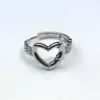 Wholesale Heart Shape Titanium Steel Simple Style Open Rings Rings