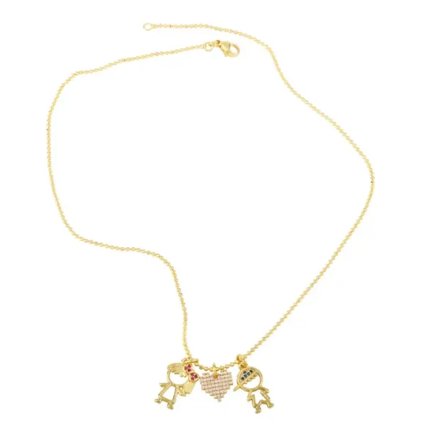 Wholesale Cross-border Hot-selling Couple Pendant Copper Necklaces