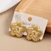 Wholesale Floral Ear Cuff 304 Stainless Steel Vacuum Plated Elegant Simple Style Women's Earring For Daily Wear Weekend Holiday