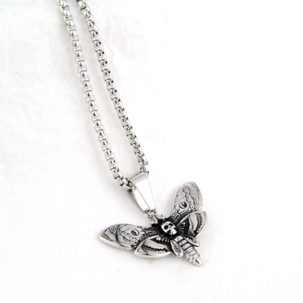 Wholesale Hip Hop Titanium Steel Butterfly Pendant Necklace